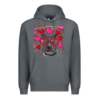 Rock Valentine's day  pitbull Premium Hoodie - RanaPortraitStore