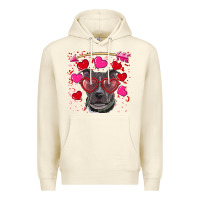 Sandshell Valentine's day  pitbull Premium Hoodie - RanaPortraitStore