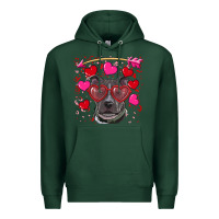 Sports Green Valentine's day  pitbull Premium Hoodie - RanaPortraitStore