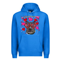 True Royal Valentine's day  pitbull Premium Hoodie - RanaPortraitStore
