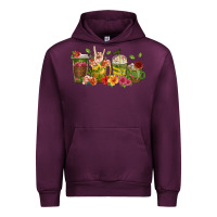 Mauve Wine floral hustler coffee cups Urban Hoodie - texasbilliewilder