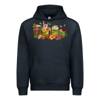 Navy floral hustler coffee cups Urban Hoodie - texasbilliewilder