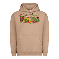 Pigment Burro floral hustler coffee cups Urban Hoodie - texasbilliewilder