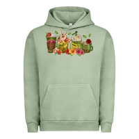 Pigment Oil Green floral hustler coffee cups Urban Hoodie - texasbilliewilder