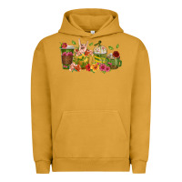 Floral Hustler Coffee Cups Urban Hoodie | Teevron
