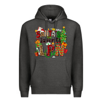 Charcoal Heather santa's favorite lpn Premium Hoodie - Zillion Design Studio