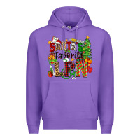 Purple santa's favorite lpn Premium Hoodie - Zillion Design Studio