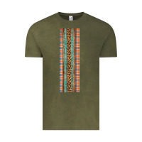 Vintage Olive Fall Pattern Vintage Tee - Artiststas