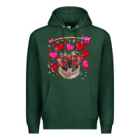 Sports Green Valentine's day  pug Premium Hoodie - RanaPortraitStore