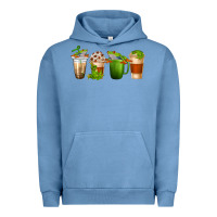 Pigment Pebble Blue frog coffee cups Urban Hoodie - texasbilliewilder