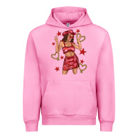 Fuchsia Pink heart cowgirl Urban Hoodie - texasbilliewilder