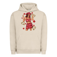 Pigment French Oak heart cowgirl Urban Hoodie - texasbilliewilder