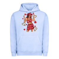 Pigment Grape Ice heart cowgirl Urban Hoodie - texasbilliewilder