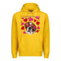 Lemon valentine's day  saint bernard dog Premium Hoodie - RanaPortraitStore
