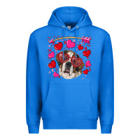 True Royal valentine's day  saint bernard dog Premium Hoodie - RanaPortraitStore