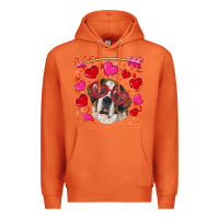 Carrot valentine's day  saint bernard dog Premium Hoodie - RanaPortraitStore