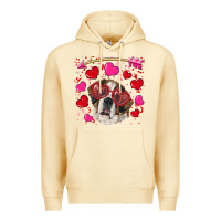 Pina Colada valentine's day  saint bernard dog Premium Hoodie - RanaPortraitStore