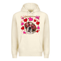 Sandshell valentine's day  saint bernard dog Premium Hoodie - RanaPortraitStore
