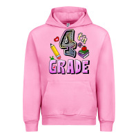 Fuchsia Pink Fourth Grade Urban Hoodie - RanaPortraitStore