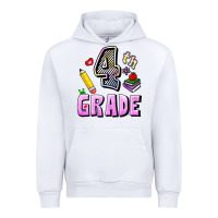 White Fourth Grade Urban Hoodie - RanaPortraitStore