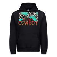 Black hey there cowboy Urban Hoodie - texasbilliewilder