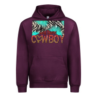 Mauve Wine hey there cowboy Urban Hoodie - texasbilliewilder