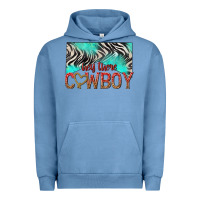 Pigment Pebble Blue hey there cowboy Urban Hoodie - texasbilliewilder
