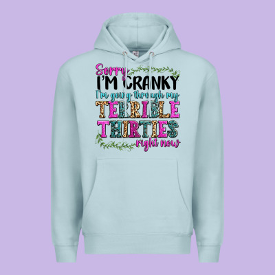 Premium Hoodie sorry im cranky im going through my terrible thirties right now