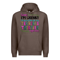 Coffee sorry im cranky im going through my terrible thirties right now Premium Hoodie - texasbilliewilder