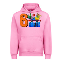 Fuchsia Pink Sixth Grade Urban Hoodie - RanaPortraitStore