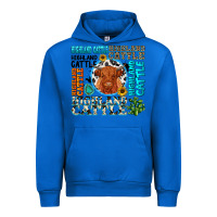 Cobalt highland cattle Urban Hoodie - texasbilliewilder