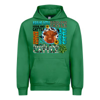 Emerald highland cattle Urban Hoodie - texasbilliewilder
