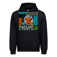 Foreset Green highland cattle Urban Hoodie - texasbilliewilder