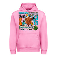 Fuchsia Pink highland cattle Urban Hoodie - texasbilliewilder