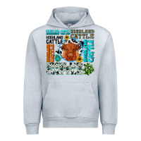 Heather Grey highland cattle Urban Hoodie - texasbilliewilder