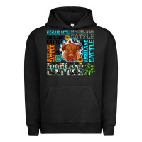 Pigment Black highland cattle Urban Hoodie - texasbilliewilder