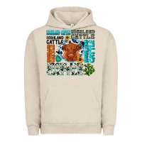 Pigment French Oak highland cattle Urban Hoodie - texasbilliewilder
