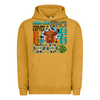 Pigment Peanut Butter highland cattle Urban Hoodie - texasbilliewilder