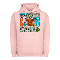 Pigment Salmon highland cattle Urban Hoodie - texasbilliewilder