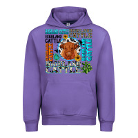Tulip highland cattle Urban Hoodie - texasbilliewilder