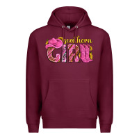 Burgundy southern girl western Premium Hoodie - texasbilliewilder