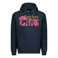 Navy southern girl western Premium Hoodie - texasbilliewilder