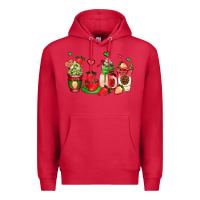 Cardinal strawberry coffee cups Premium Hoodie - AdoDesignShop
