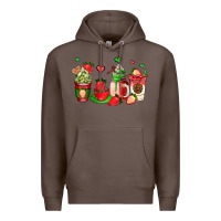 Coffee strawberry coffee cups Premium Hoodie - AdoDesignShop