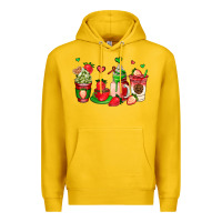 Lemon strawberry coffee cups Premium Hoodie - AdoDesignShop
