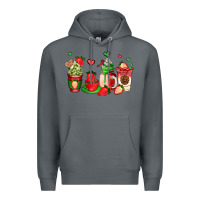 Rock strawberry coffee cups Premium Hoodie - AdoDesignShop