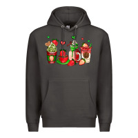 Smoke strawberry coffee cups Premium Hoodie - AdoDesignShop