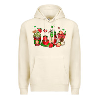 Tofu strawberry coffee cups Premium Hoodie - AdoDesignShop