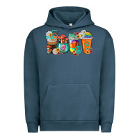 Pigment Midnight Navy hippie coffee cups Urban Hoodie - texasbilliewilder