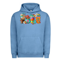 Pigment Pebble Blue hippie coffee cups Urban Hoodie - texasbilliewilder